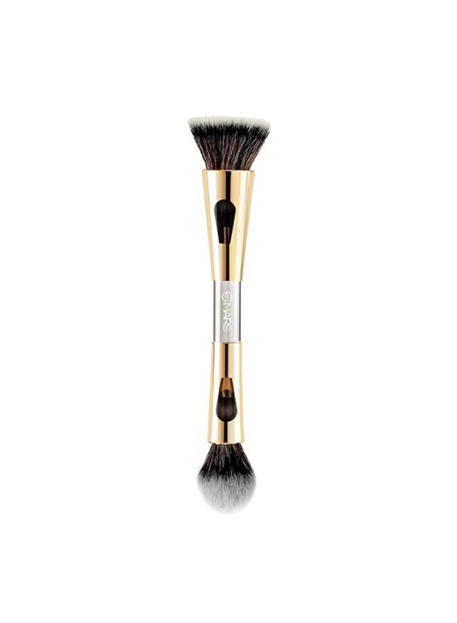 MARS 4 in 1 Travel Brush with Foundation Brush, Powder Brush, Eyeshadow Blending Brush & Flat Brush | Soft Bristles Makeup Brushes Set for Women - Image 1